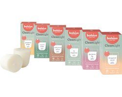 Bolsius - CleanLight Refill Set - 12 Gegeurde Navullingen - Diverse geuren - Navulbare Geurkaarsen
