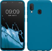 kwmobile telefoonhoesje geschikt voor Samsung Galaxy A20e - Hoesje voor smartphone - Back cover in Caribisch blauw
