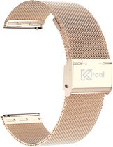 Kiraal - RVS Horlogebandje - 22mm - Goud - Geschikt Voor Fit 4 - Fit 5 - Fit 10- Luxe Metalen Smartwatch Bandje - Stijlvol Schuif Bandje