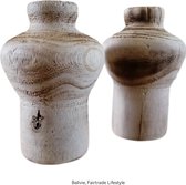 Balivie - Decoratieve fles - Paulownia wood - Ø14xH19cm