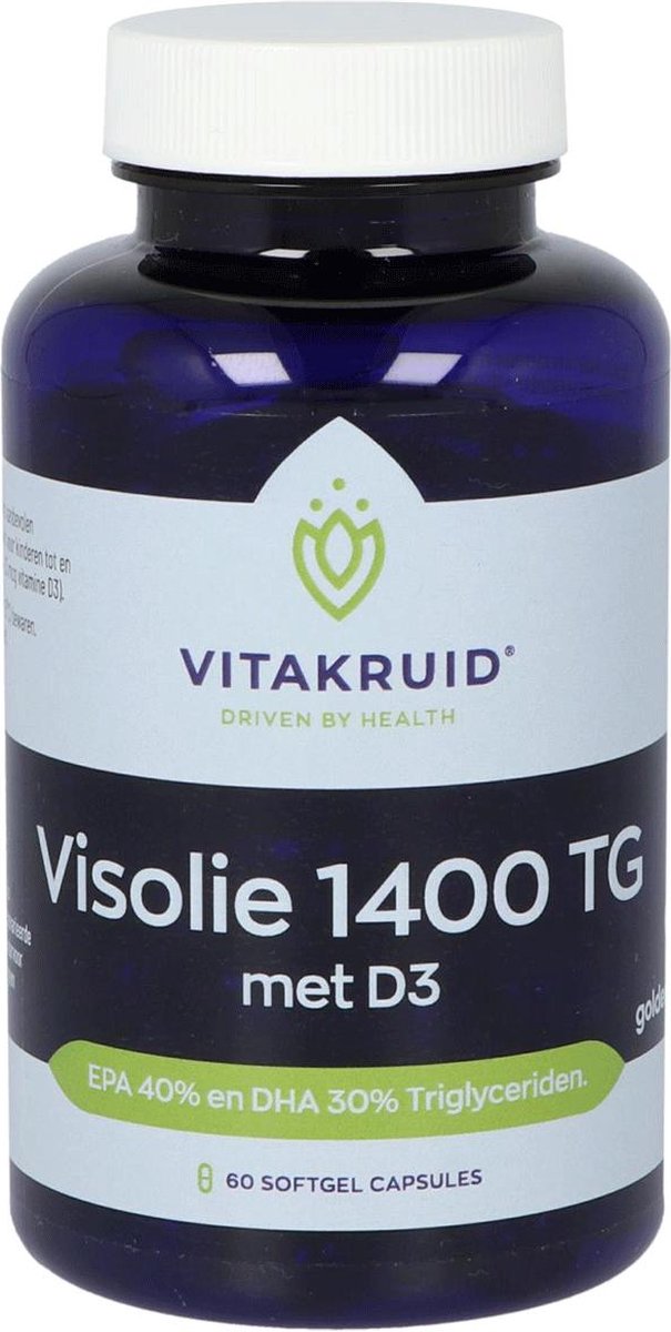 Bol.com Vitakruid Visolie 1400 TG met D3 - 60 softgels aanbieding