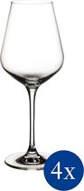 Hoog Witte Wijnglazen | Kristalglas | Perfect voor Thuis, Restaurants en Feesten | Vaatwasser Veilig, 4 pcs.
