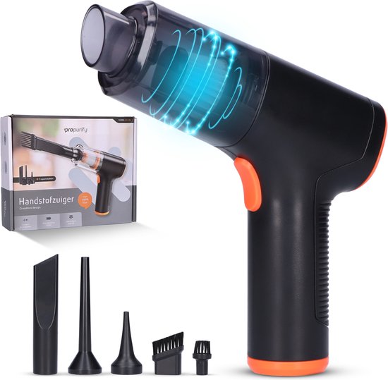 Propurify® Handstofzuiger - Kruimelzuiger - Hand stofzuiger oplaadbaar - Kruimeldief draadloos - Handstofzuiger auto - draadloos - met HEPA filter