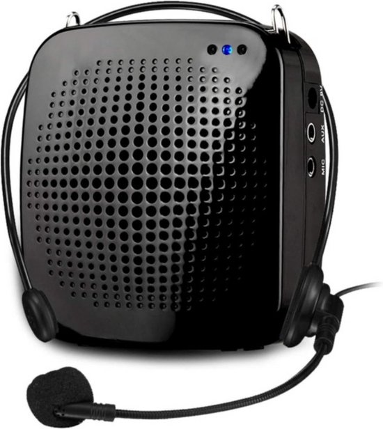 Spraakversterker - Stemversterker - geluidversterker - Draagbare Stemversterker met Microfoon - Oplaadbaar en Gemakkelijk Draagbaar - 15 Watt - 