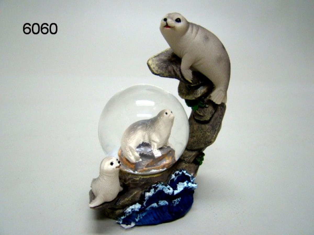 Sneeuwbol zeehonden, 9 x 10 cm - Geharo