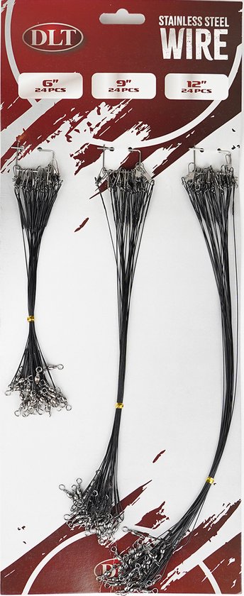 DLT Stalen onderlijnen - 72 stuks - Roofvis Onderlijnen ...