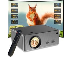 Mini Beamer - Streamen vanaf je telefoon - Input tot 4K - Bluetooth Audio - Projector - Mini Projector - HDMI - USB - Zwart - Smartphone - Draagbaar - Ingebouwde speaker