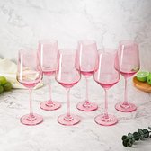 Hoog Witte Wijnglazen | Kristalglas | Perfect voor Thuis, Restaurants en Feesten | Vaatwasser Veilig, Set of 6