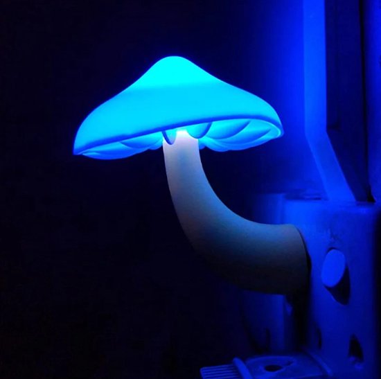 Champignon brillant | Veilleuse Big Blue Mushroom pour Enfants et bébés | Siècle des Lumières durable