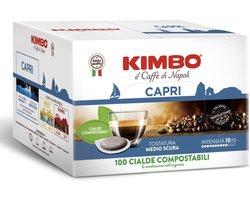 Kimbo - ESE Servings - Capri (100 st.) - Intensiteit 10/13 - Koffiepads 44mm - Italiaanse Espresso Koffie