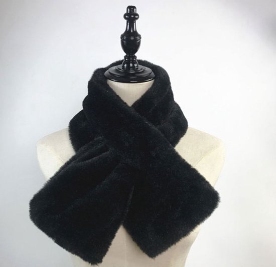 Zachte zwarte sjaal col. 15 x 83 cm