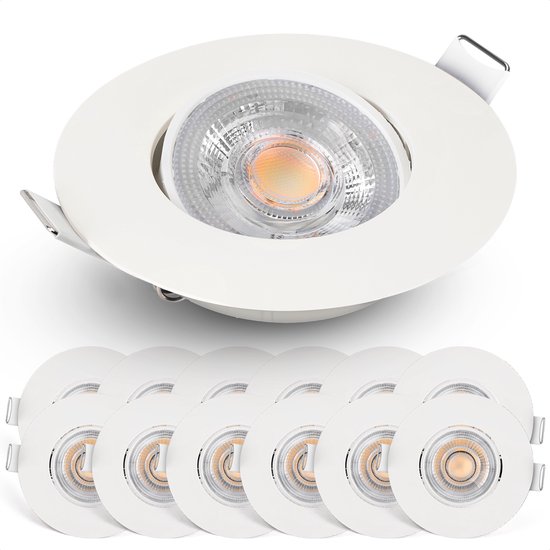 Emos Exclusive 2700K Warm Wit LED lumen LED Spotjes inbouwdiepte Inbouwspots Wit 50°
