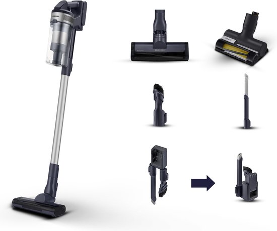 Samsung Jet65 Pet - Steelstofzuiger - 150 W - Zakloos - Multi-cyclonisch - 2 borstels en 2 opzetstukken inbegrepen