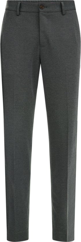 WE Fashion Heren slim fit pantalon met dessin