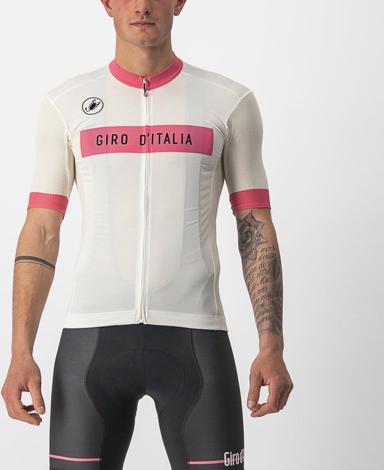 Castelli Giro d Italia Fietsshirt korte mouwen Heren Wit - Giro FUORI JERSEY BIANCO - M