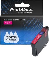 PrintAbout huismerk Inktcartridge T1303 Magenta geschikt voor Epson