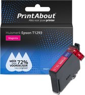 PrintAbout huismerk Inktcartridge T1293 Magenta geschikt voor Epson