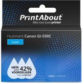 PrintAbout huismerk Inktcartridge GI-590C Cyaan geschikt voor Canon