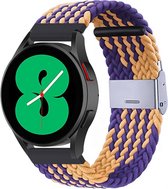 By Qubix 22mm - Bracelet nylon tressé - Ocre - violet - Huawei Watch GT 2 - GT 3 - GT 4 (46mm) - Huawei Watch GT 2 Pro - GT 3 Pro (46mm)