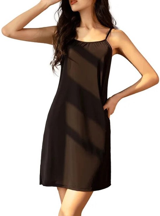 Nachtjapon - Jurkje - Loungewear - Nachtkleding - Spaghettibandje - Sexy - Nachthemd