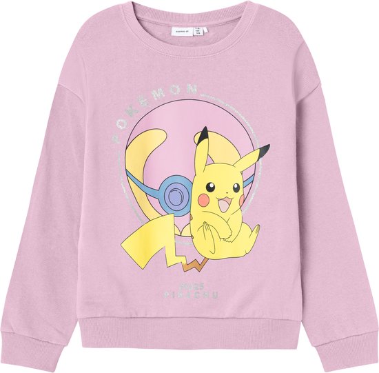 Foto: Name it nkfjaxara pokemon boxy sweat unb sky meisjes trui maat 122 128