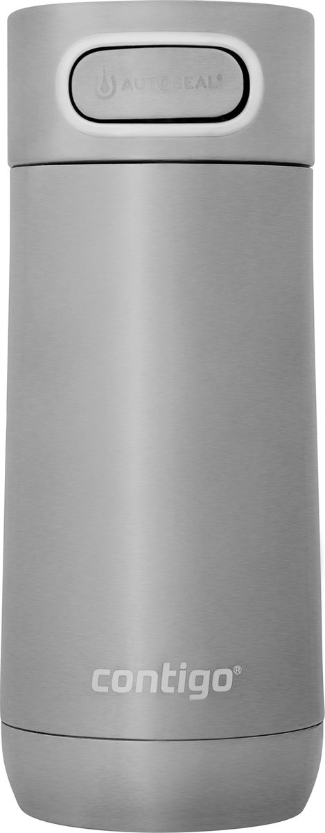 Contigo Luxe Autoseal thermosbeker, roestvrijstalen beker-to-go, isoleerfles, lekvrij, koffiebeker-to-go, vaatwasserbestendig, isoleerbeker met Easy-Clean-deksel, BPA-vrij, 360 ml | Stainless Steel
