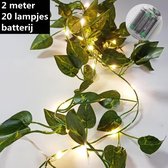 TDR Guirlande Lumineuse LED Guirlande Lumineuse LED - Vigne Feuille Verte 2 Mètres 20 Lumières - Réveils à Batterie