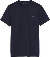 Fred Perry - Ringer T-Shirt Navy - Heren - Maat M - Slim-fit