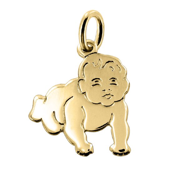 Juwelier Zwartevalk 8 karaat gouden baby hanger - 14.181/8K