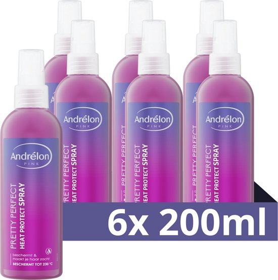 Andrélon Pink Heat Protect Spray - Pretty Perfect - hittebescherming tot  230 °C - 6 x... | bol