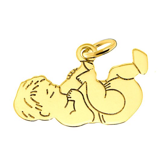 Juwelier Zwartevalk 14 karaat gouden baby hanger - 14.195/14K
