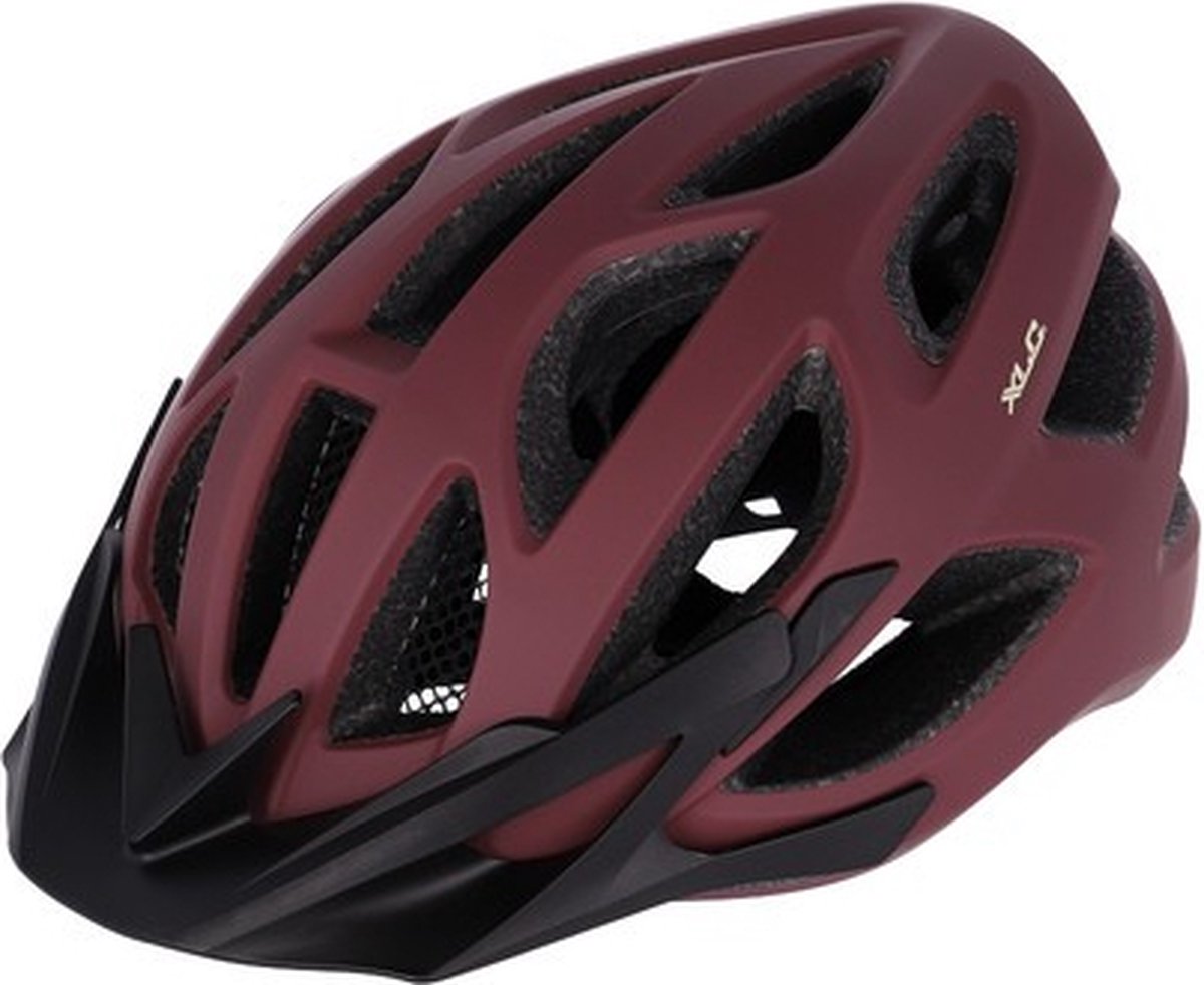 XLC BH-C33 Fietshelm Mannen & Vrouwen - Fietshelm Mountainbike Volwassenen - Bordeaux - 54-58cm