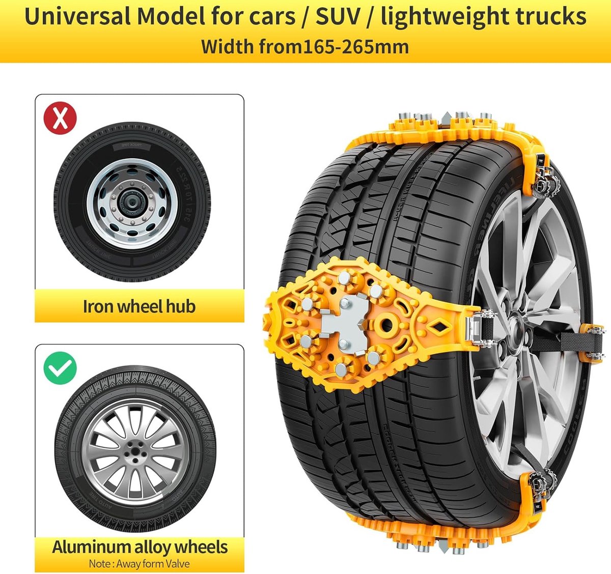 Lot De 8 Chaine Neige Auto, Chaine Pneu Neige, Chaînes à Neige