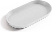 Ecopots Saucer Oval - Pure White - 28,4 x 15,4 x H2,4 cm - Ovalen witte onderschotel