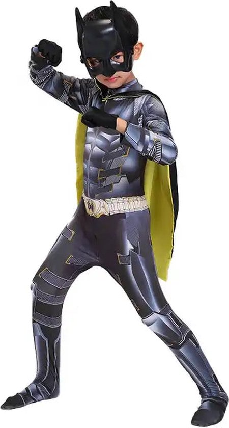 Superheldendroom - Batman - 128/134 (7/8 Jaar) - Verkleedkleding - Superheldenpak