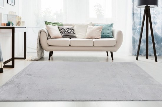 BSGIFT Hoogpolig vloerkleed, paars, 160 x 230 cm, hoogpolig, woonkamertapijt, antislip, modern, extra groot tapijt voor slaapkamer, kinderkamer