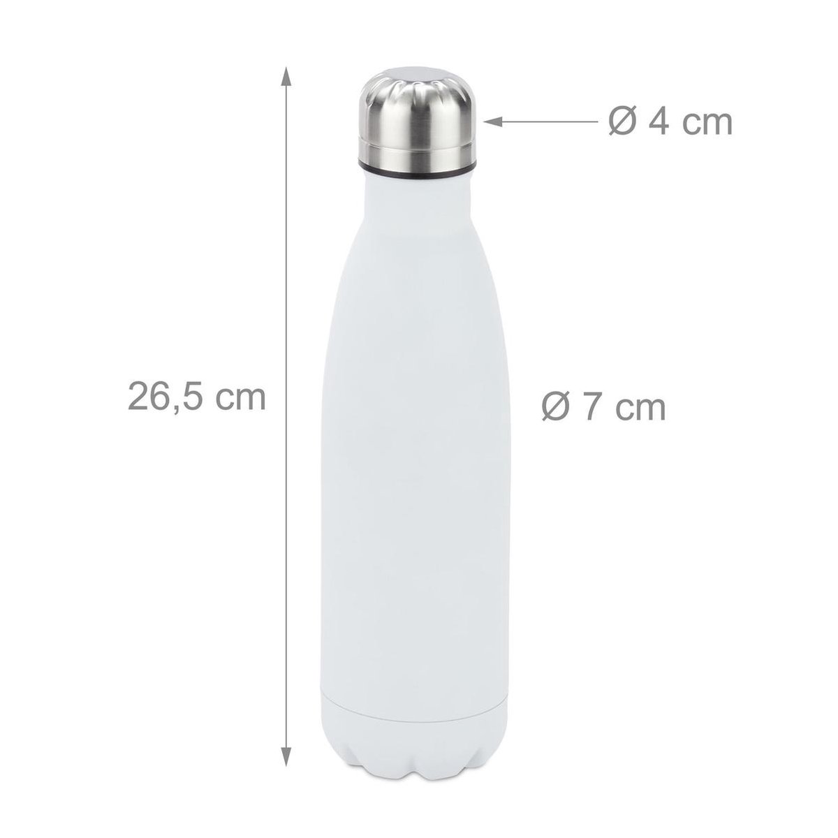 2 x Thermosfles - drinkfles - thermosbeker isolerend - isoleerfles - 0,5 l wit – foto 7