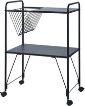 Bol.com Keukentrolley Austrheim 75x50x33 cm zwart aanbieding