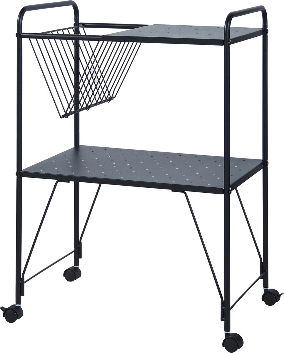 Keukentrolley Austrheim 75x50x33 cm zwart