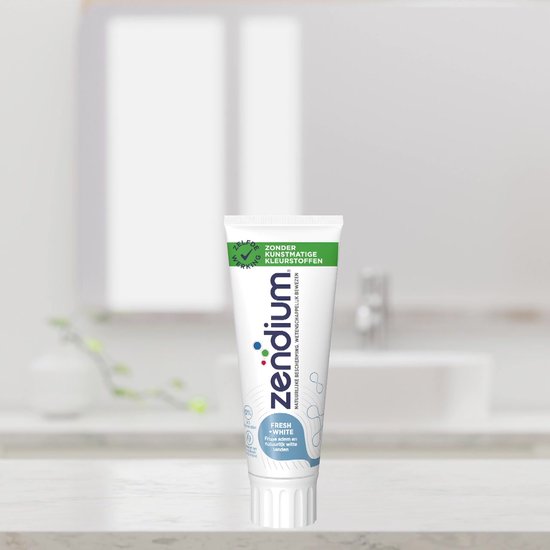 Zendium Tandpasta - Fresh+White - tandpasta met fluoride, zonder  SLS-schuimmiddel - 12... | bol