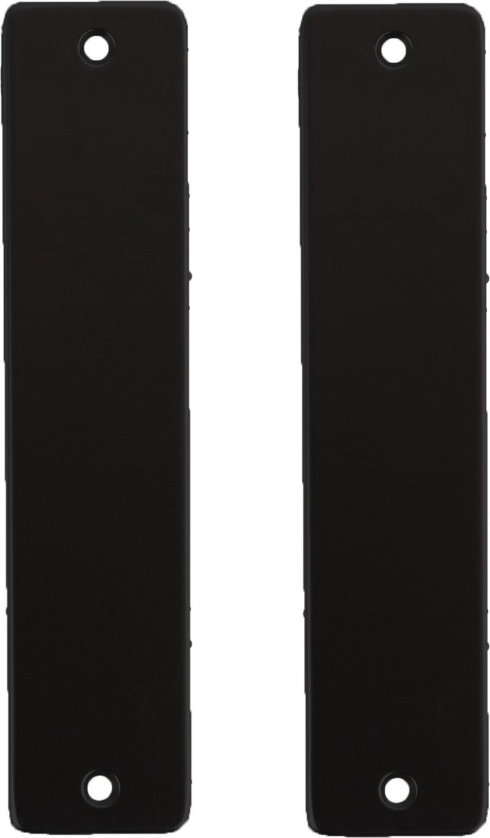Deurschild zwart geheel blind aluminium kortschild | Per set