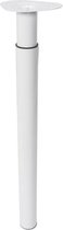 Wovar Tafelpoot Verstelbaar Wit Staal | 70 tot 110 cm | Per Stuk