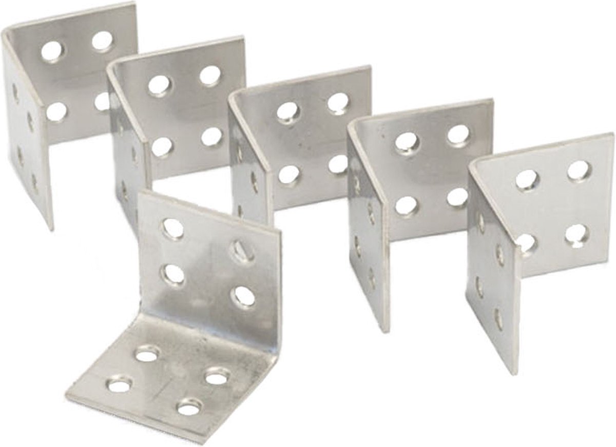 Schutting Hoekjes 40 x 40 mm RVS Tuinscherm Beslag | 6 Stuks