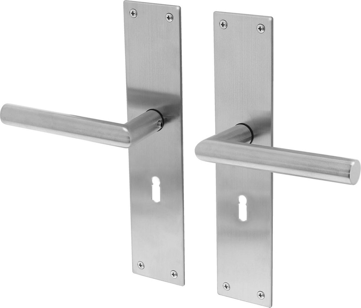 Lavuzo deurkruk Nuoro RVS | Deurklink op schild SL56 | Per set | Deurkruk