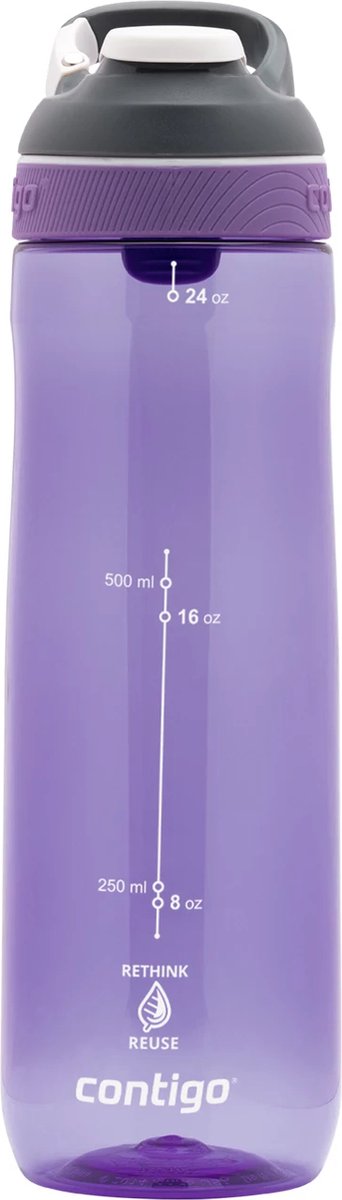 Contigo Cortland Autoseal Waterfles | Grote BPA-vrije Drinkfles van 720ml | Sportfles | Lekvrije Drinkfles | Ideaal voor School, de Sportschool, Fiets, Hardlopen, Wandelen | Grapevine