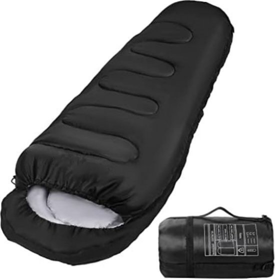 Slaapzak voor kamperen en wandelen, slaapzakken voor volwassenen en kinderen, 100 g/m², blauw