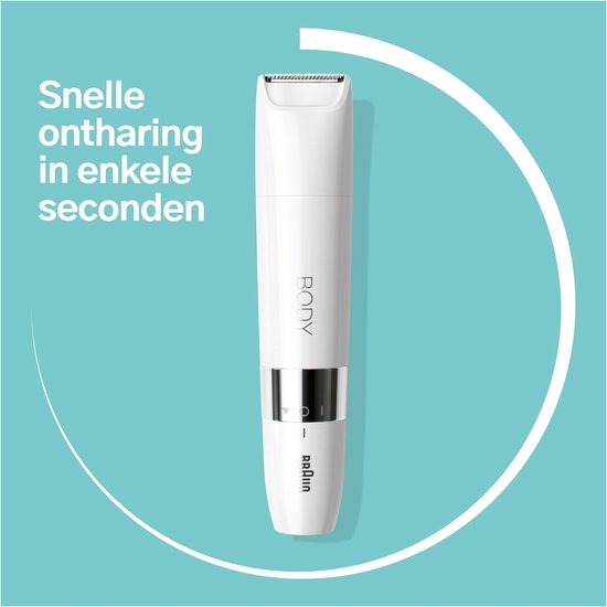 Braun Body BS1000 Mini Trimmer, Elektrische Ontharing Voor Vrouwen En Mannen - Wit