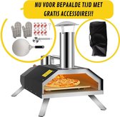 Velox Pizza Oven - Draagbare Pizza Pellet Oven - Inclusief GRATIS accessoires - Roestvrij Staal 76.4x44.3x54.5