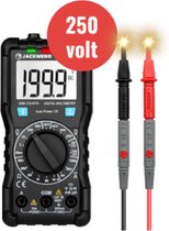 Varo Digitale Multimeter - Slimme Zwarte Spanningsmeter - AC / DC Voltage Meter - Voltmeter - 250 volt - Inclusief batterijen - 29.95