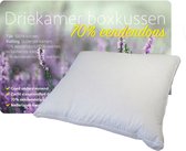 iSleep 3-Kamer Donzen Hoofdkussen - Boxkussen - Eendendons - 55x65x5 / 60x70 cm - Wit